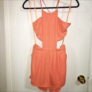 NWT Lace-up back cut out romper from Nasty Gal⭐️