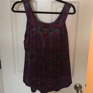 Banana Republic purple paisley top