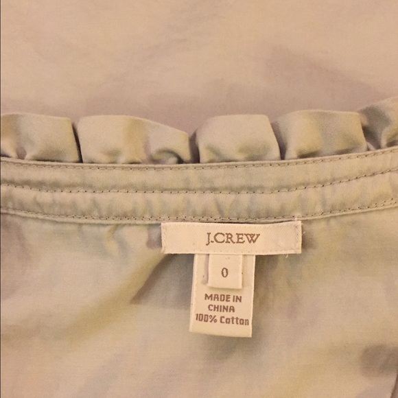 J. Crew Light Gray Ruffle Top - Picture 4 of 4