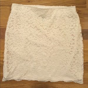 White lace skirt