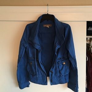 Blue jacket, perfect for spring!