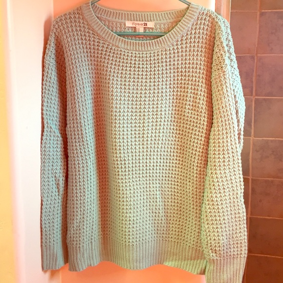 Forever 21 mint green knit sweater