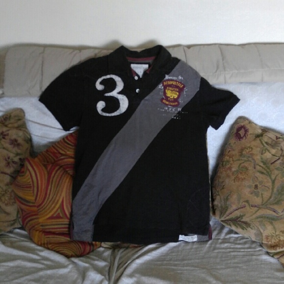 Aeropostle rugby jersey/polo shirt sz L very cool.
