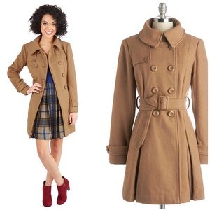 Inkwell Done Coat in Caramel from Modcloth