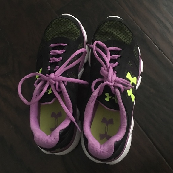 Girls Under Armour Purple/Yellow Shoes