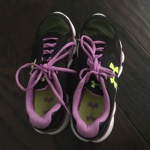 Girls Under Armour Purple/Yellow Shoes
