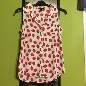 Strawberry Button Down