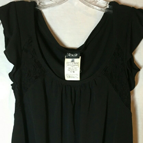 SOLD Dolce & Gabbana D&G Black Shirt w/ Lace