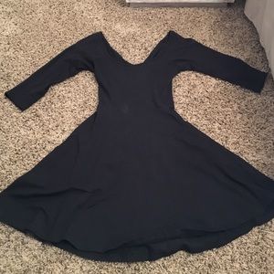 Open back black dress