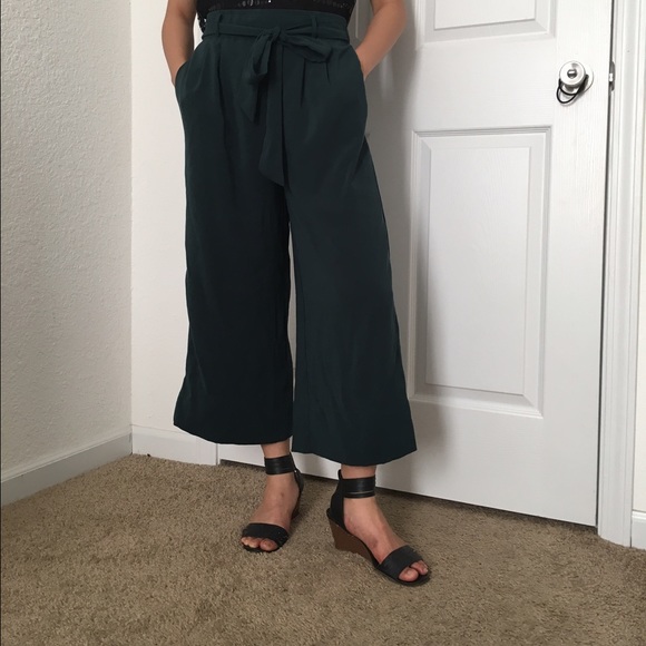 Zara green culottes