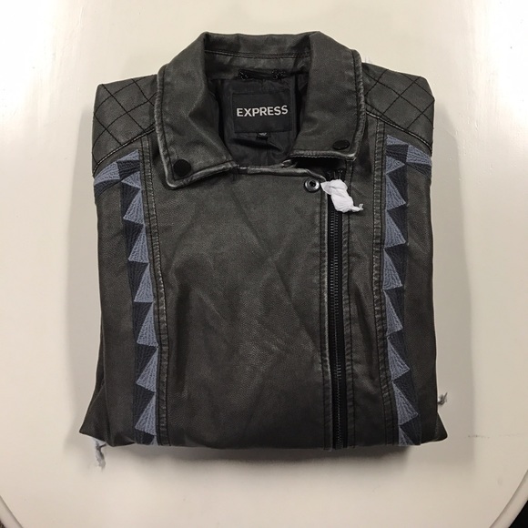 Express leather zip Moto jacket