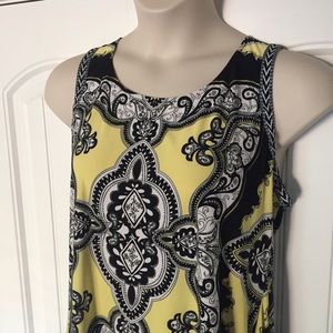 Handkerchief print top, open back