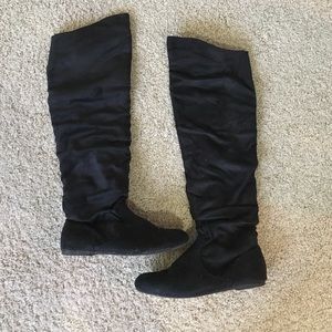 Suede over-the-knee boots