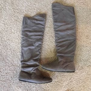 Suede over-the-knee boots