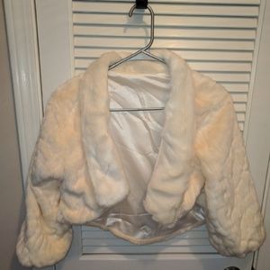 Ivory Faux Fur Jacket