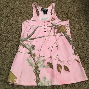 Pink camo tank top