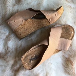 NWT Lucky Brand Cork Wedges