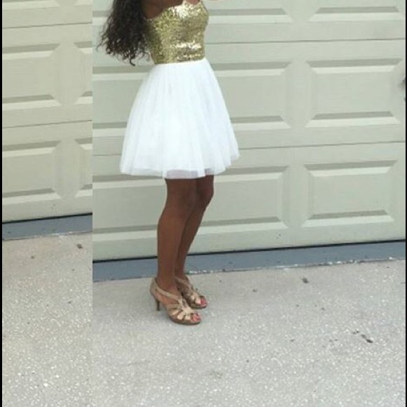 Gold shoes worn once