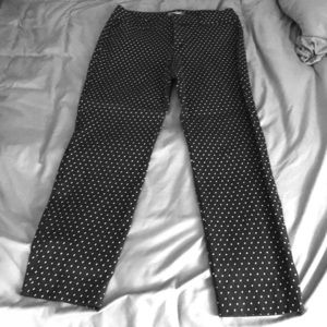 Polka dot crop pants