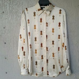 Vintage Silk Fashion Blouse