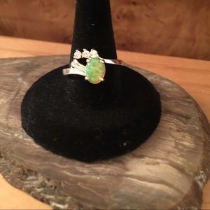 green opal ring