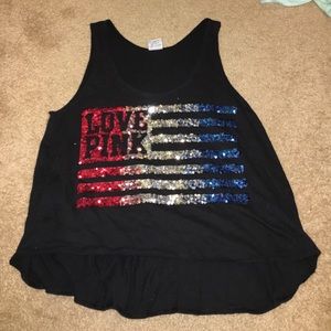 VS Pink American Flag Tank Top