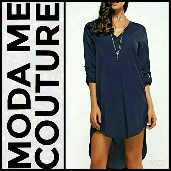 🔴LAST 1🔴 "CHANTEL" NAVY BLUE TOP/DRESS - Picture 2 of 4