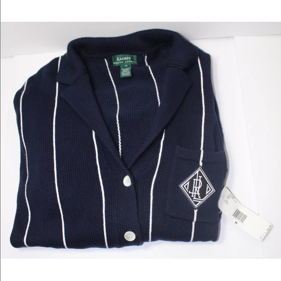 Lauren Ralph Lauren Medium Button Down Sweater NWT