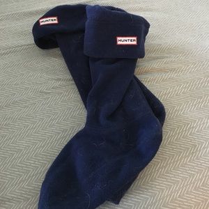 Fleece Navy Tall Hunter Boot Socks
