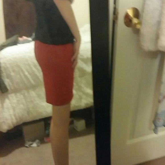 Bright Red Skirt - Picture 2 of 4