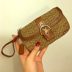Brown Coach Wristlet