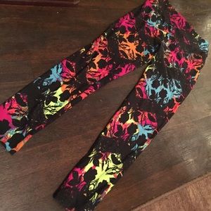 Lularoe Neon Flowers OS Leggings *UNICORN*