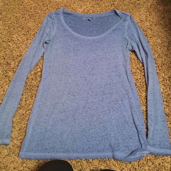 Long sleeved blue tee
