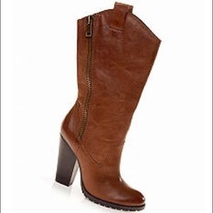 Brown leather Jessica Simpson Dee boots