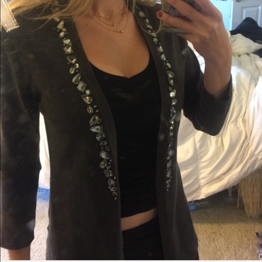 Jones New York sweater with rhinestones