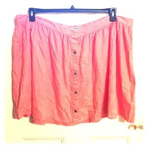 Plus Size Pink Skirt- 5 Buttons, 3X (Never Worn)