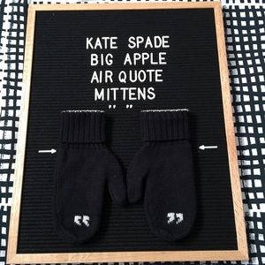 🎉New Year Sale🎉 Kate Spade Air Quote Mittens