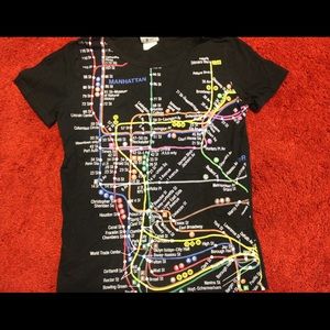 NYC SUBWAY MAP BLACK TEE