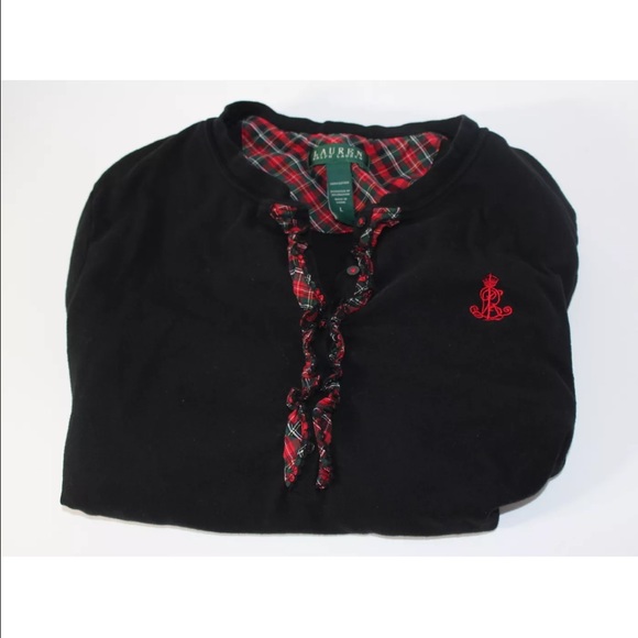 Lauren Ralph Lauren LARGE Long Sleeved Black Dress