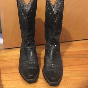 Black Ariat studded boots