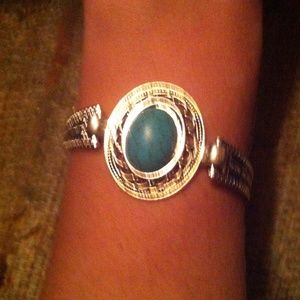 💞Cute silver & turquoise bracelet🎀