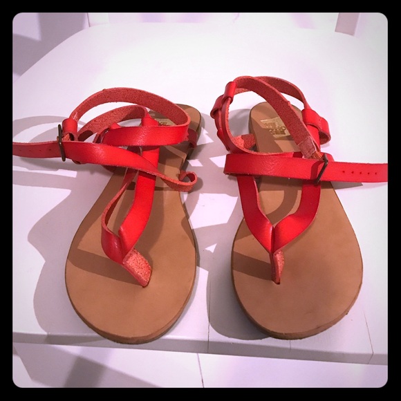 Urban Outfitters Shoes - URBAN OUTFITTERS: red gladiator sandals