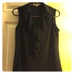 Black dress tank top with Ruffle