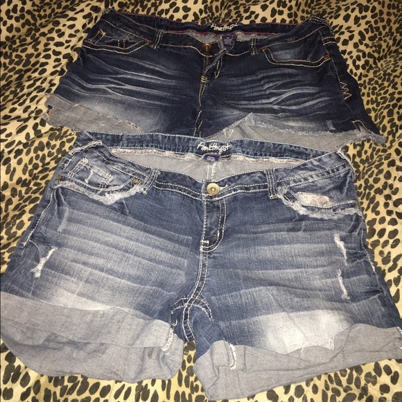 2 pair Amethyst jean shorts. Size 18.