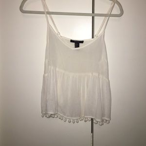 Sheer cropped tank top
