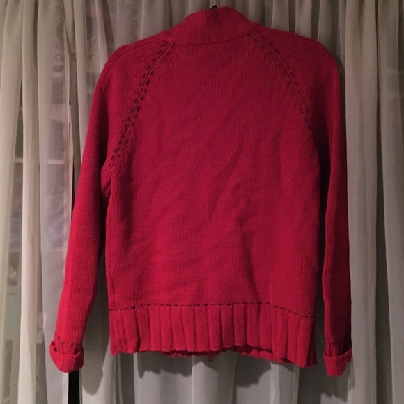 Red cardigan UK size 12 is 10 USA - Picture 2 of 4