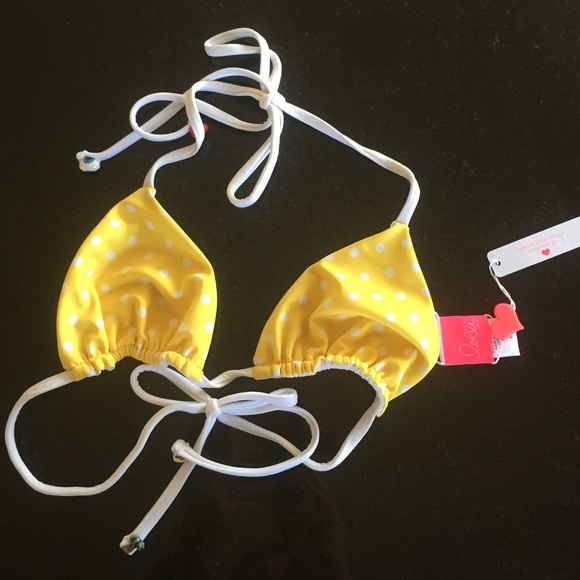 Lolli Yummies sunshine yellow dot reversible top - Picture 2 of 5