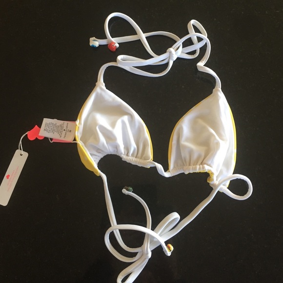 Lolli Yummies sunshine yellow dot reversible top - Picture 3 of 5