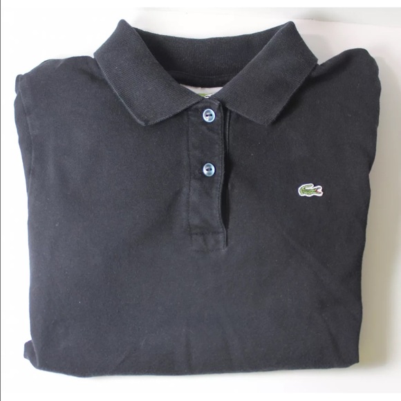 Lacoste Women’s Size 40 / US 8 Black Polo w Gator