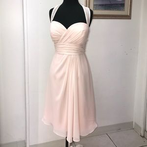 Baby pink cocktail dress